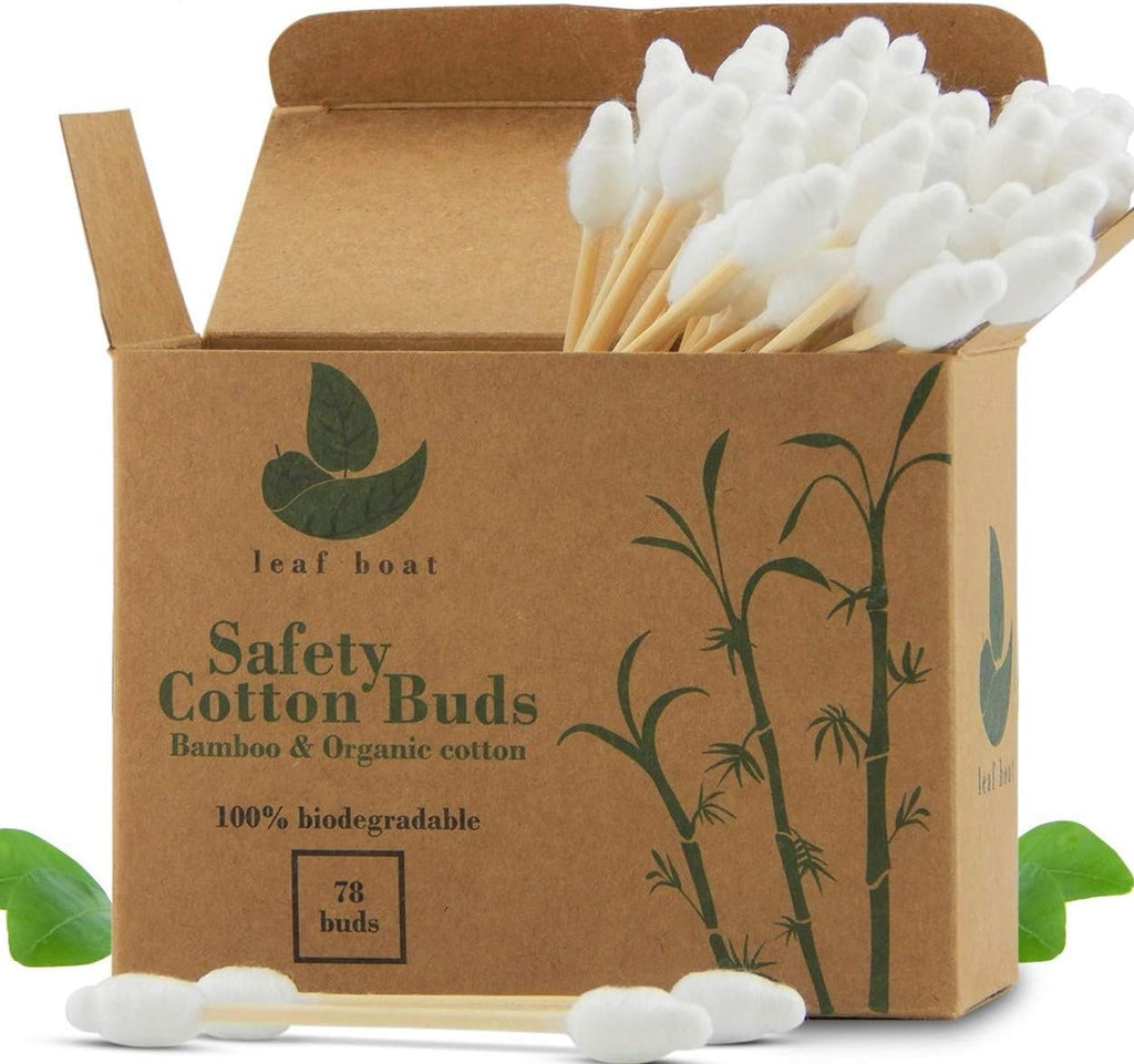 Cotton Buds 78 or 234 Pieces | Baby Safety Cotton Buds for Ears, Makeup Cleaning | GOTS Certified Biodegradable, Eco-Friendly Plastic Free | Vegan | Recycled Packaging |