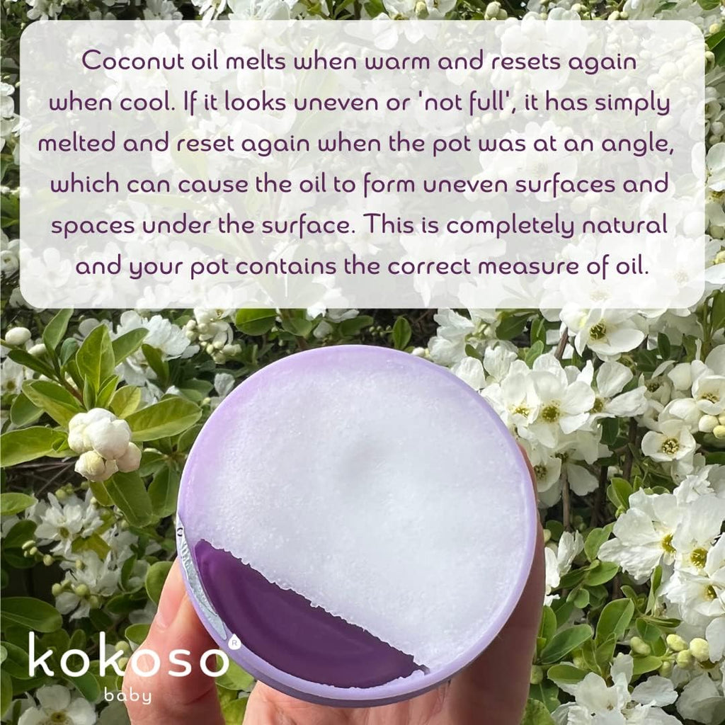 Baby - Organic Coconut Oil - 100% Natural Baby Oil - for Dry, Sensitive Skin & Eczema Prone Skin - Ultra Lightweight & Non Greasy - Suitable from Newborn Upwards - 70G