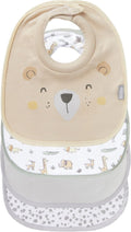 Snug and Dry Bibs Organic Cotton Machine Washable Padded Neckline 048526999460, One Size, (Pack of 4)