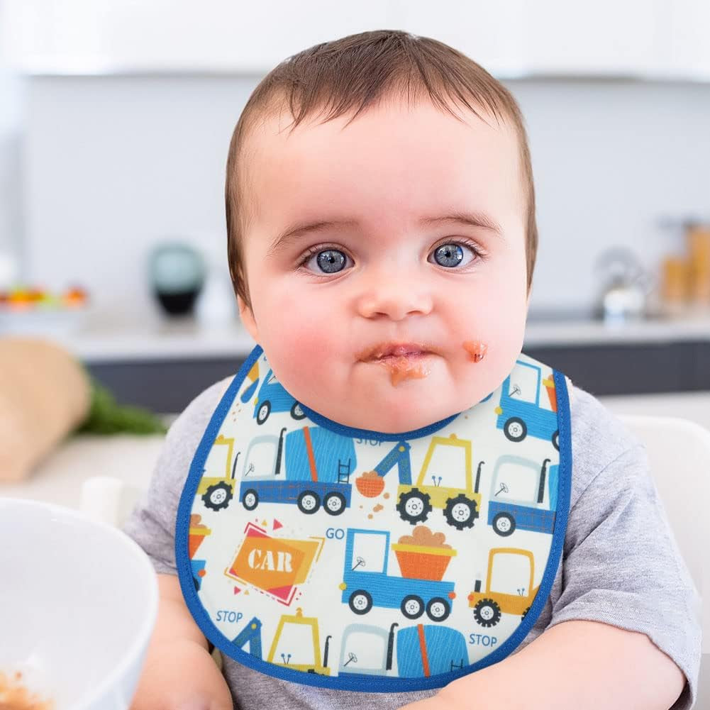 Baby Drool Bibs, 5Pcs Infant Bib, Baby Teething Bib, Soft and Absorbent, Babies Bandana Bib Set for Drooling Eating, Boys and Girls Unisex, Newborn Gift