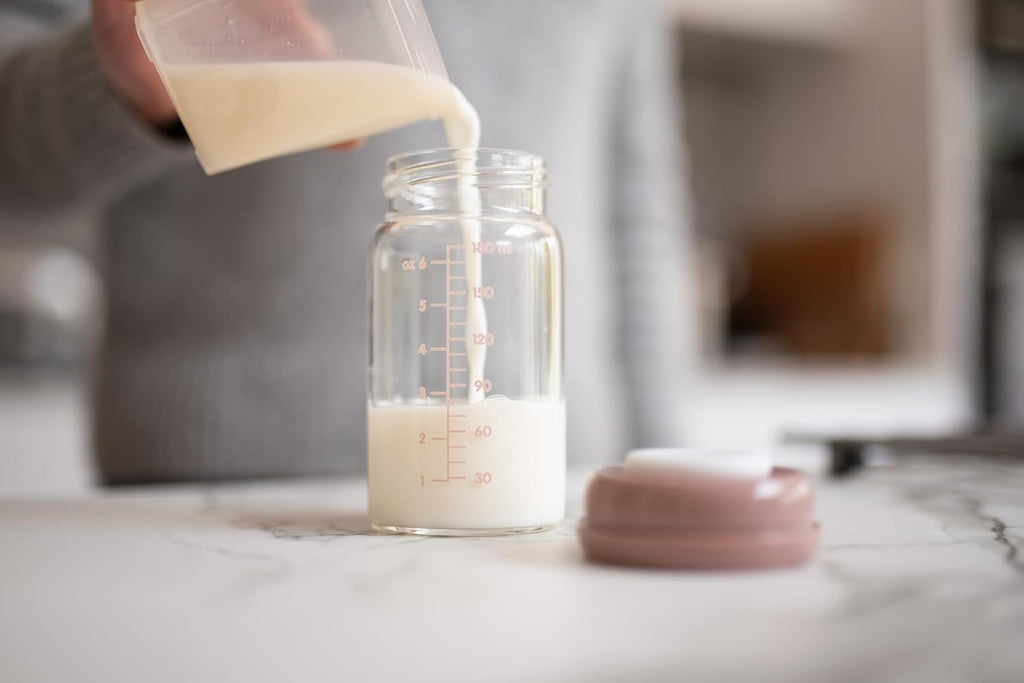 Premium Glass Breastmilk Storage Bottles, Pack of Four, 180Ml, Dishwasher, Freezer, and Microwave Safe (Glass Breastmilk Storage Bottles, 4 X 180Ml)