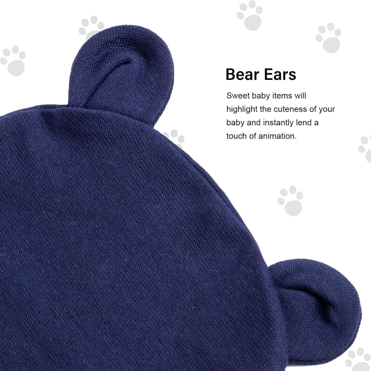 Newborn Baby Beanie Hat and Gloves, Baby Girl Beanie Spring Summer Autumn Winter Hats for 0-6 Months Infant Cotton