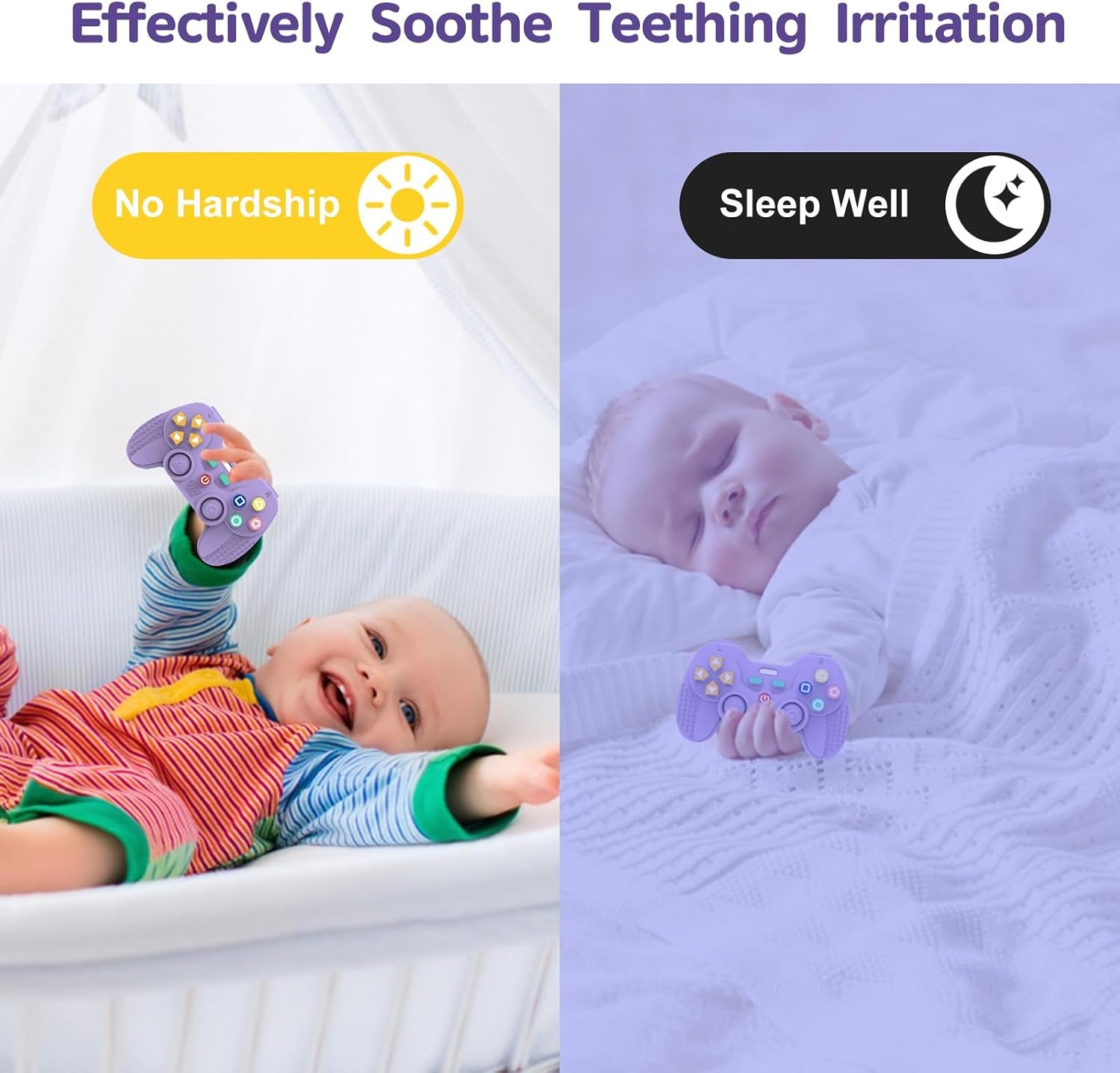 Silicone Teething Toys for Babies 0-6 Months, Teethers for Babies 6-12 Months, Remote Teether for Baby, Sensory Toys for Babies, Baby Chew Toys