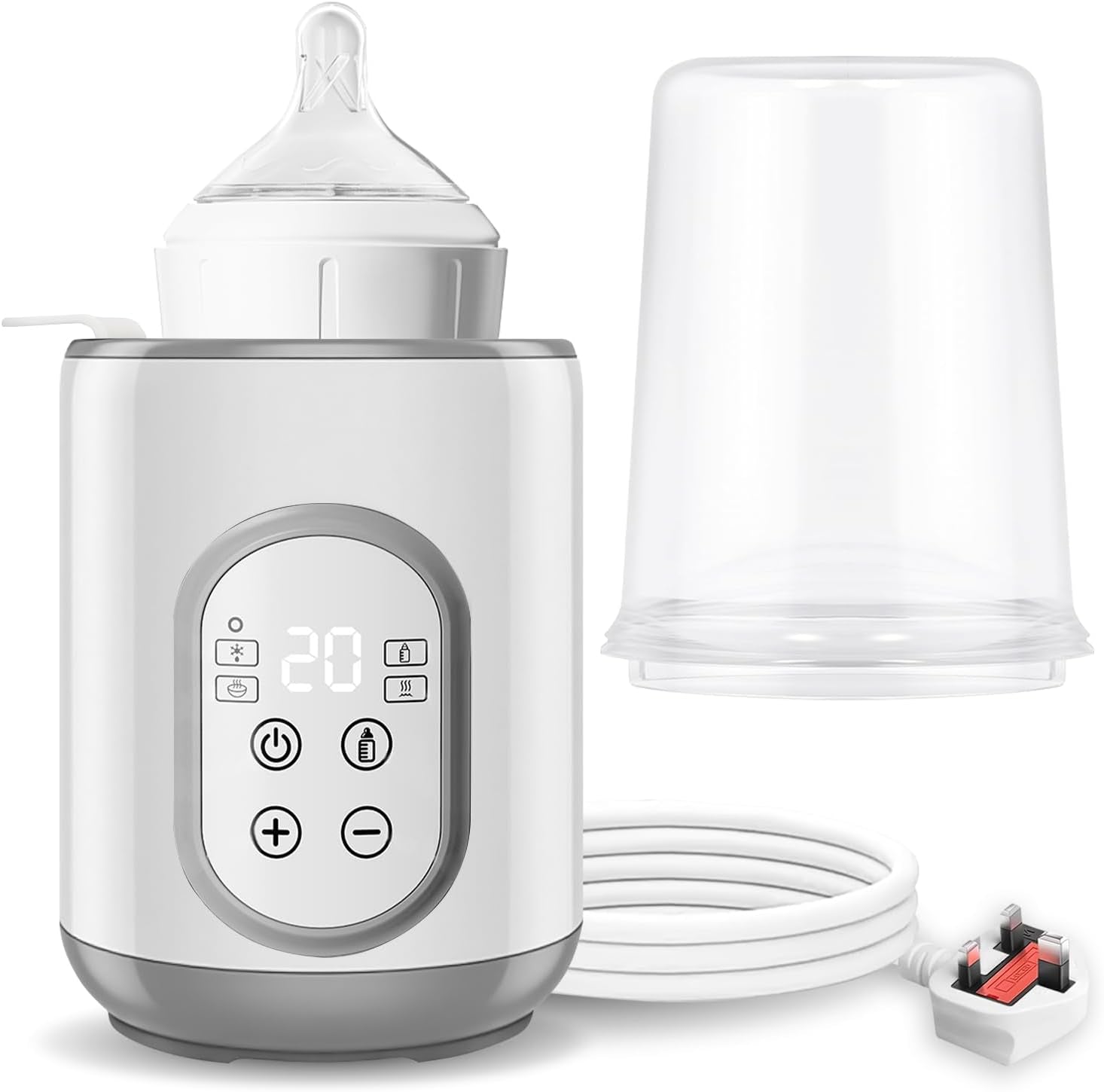 Baby Bottle Warmer,Smart Temperature Control and Automatic Shut-Off,Fast Baby Food Heater&Defrost,Warmer Accurate Temperature Control for Breastmilk or Formula