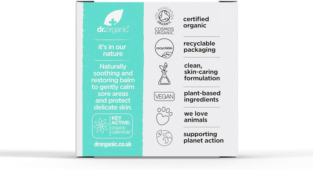 Baby Bum Balm with Calendula, Nappy Rash Cream, Sensitive Skin, Lanolin, Natural, Vegan, Dermatologically Tested, Cruelty-Free, Paraben & SLS Free, Certified Organic, 50Ml