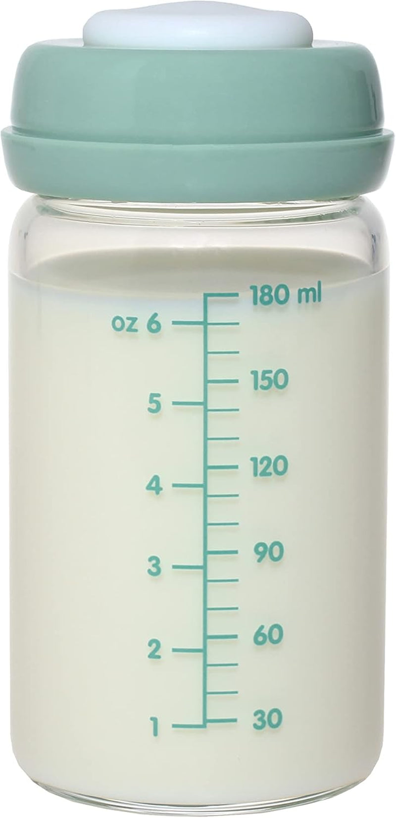 Premium Glass Breastmilk Storage Bottles, Pack of Four, 180Ml, Dishwasher, Freezer, and Microwave Safe (Glass Breastmilk Storage Bottles, 4 X 180Ml)