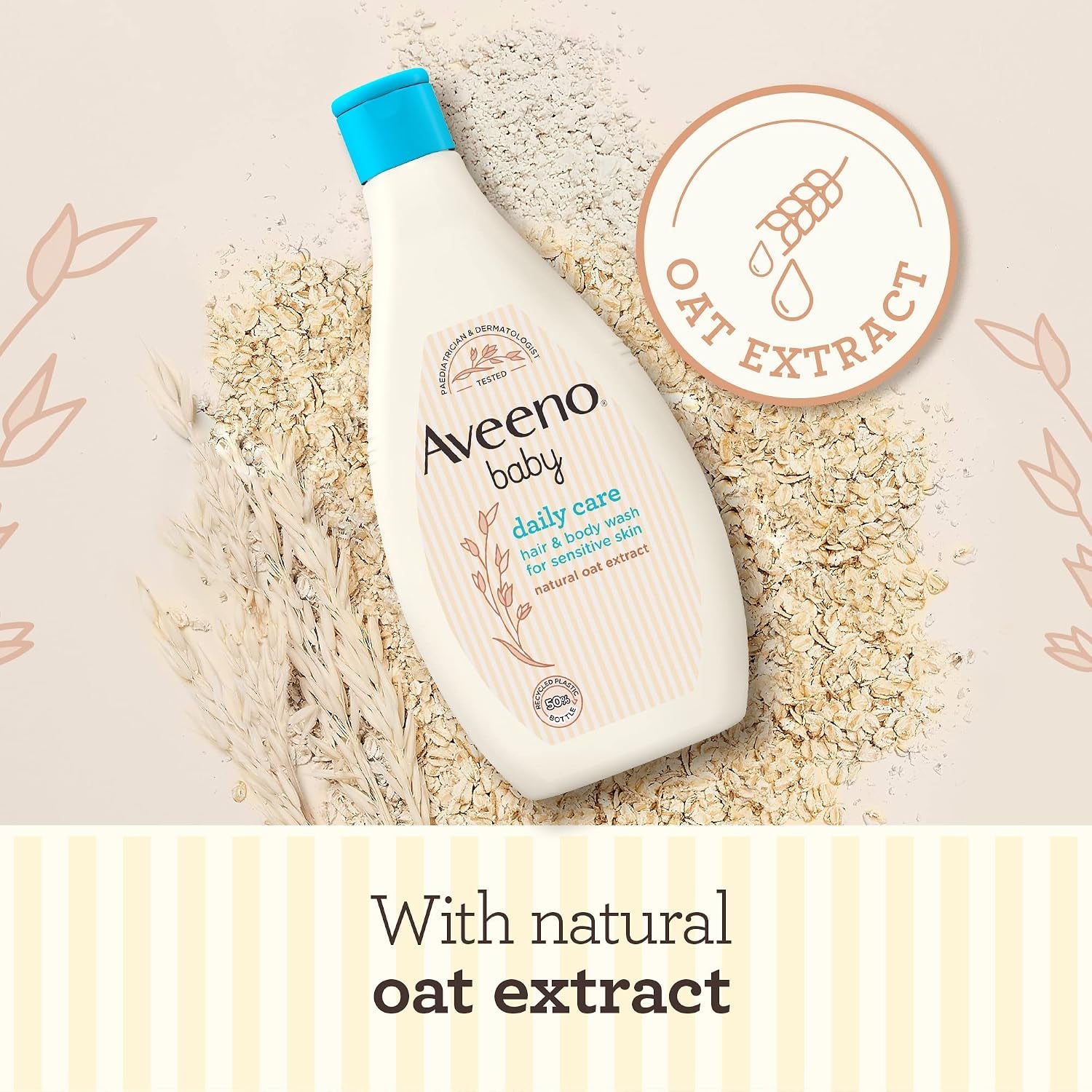 Daily Care Hair and Body Wash (2 X 400 Ml), Tear-Free Baby Wash with Gentle Fragrance with Collodial Oatmeal, Gently Cleanses and Leaves Skin Feeling Moisturised, for Sensitive Skin