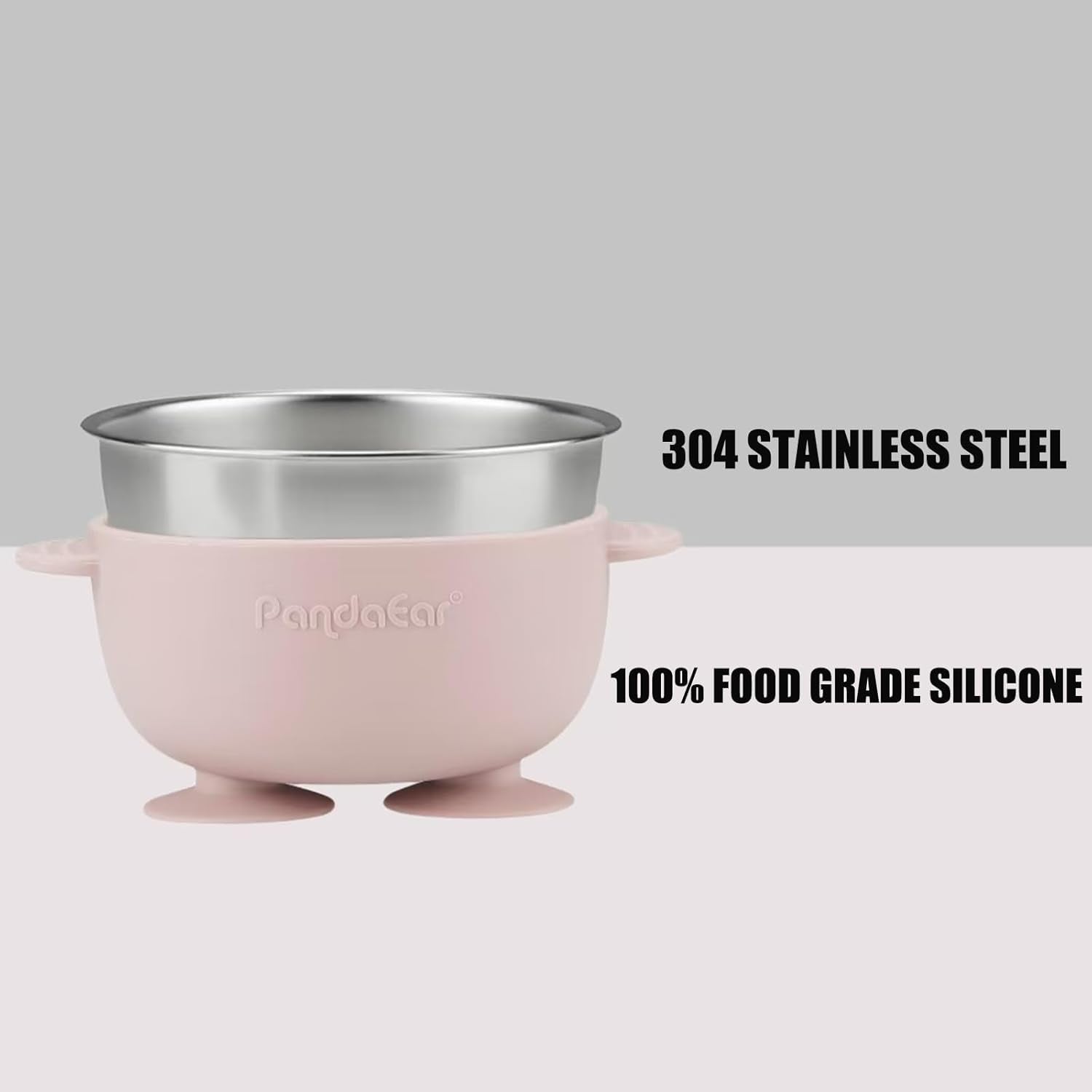 6-In-1 Stainless Steel Baby Feeding Set | Divided Baby Plates with Suction, Toddler Bowl, Sippy Cup with Straw, Baby Bib, Spoon & Fork | Bpa-Free Toddler Weaning Set