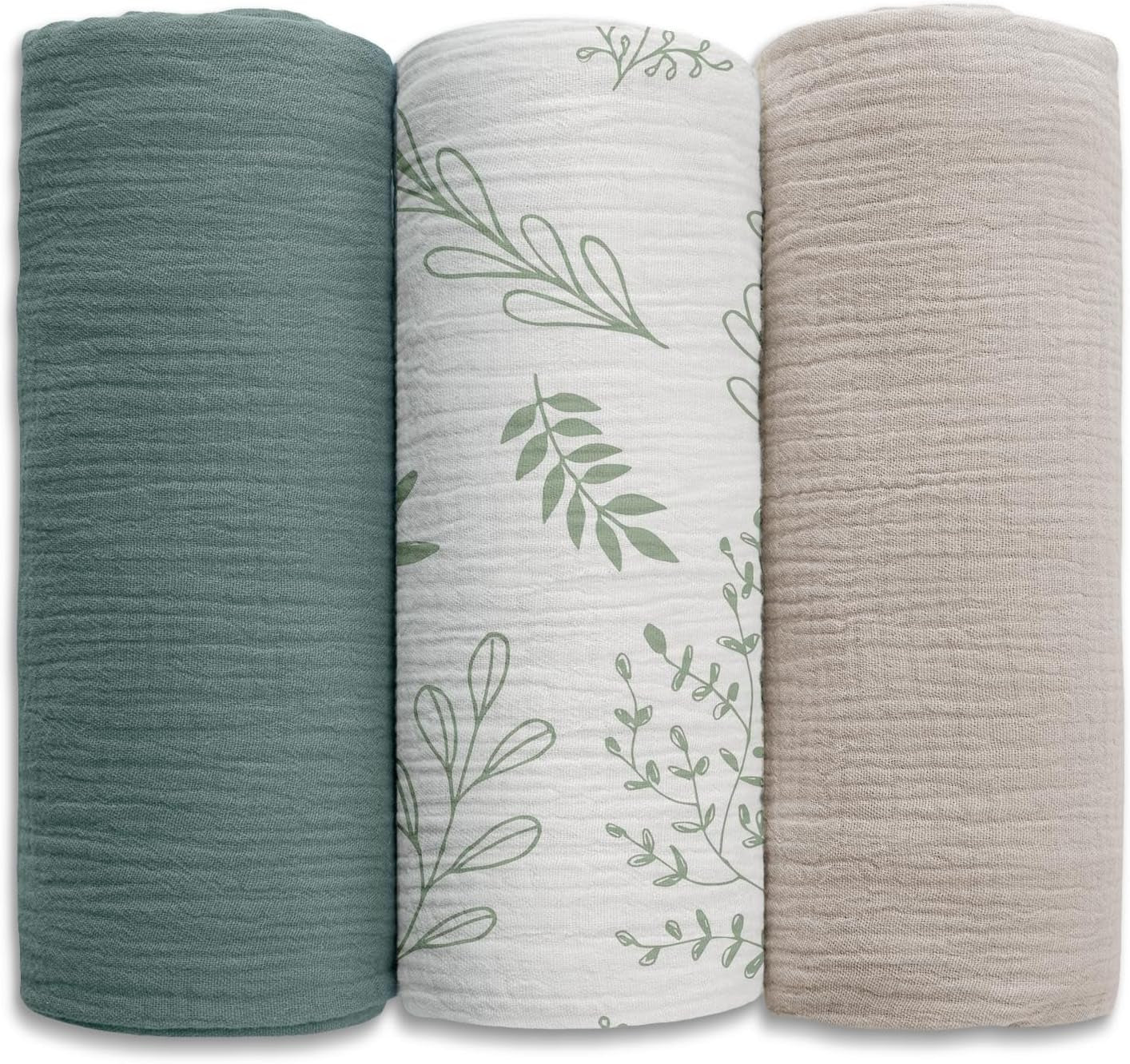 Muslin Cloth Baby Swaddle Cloths for Newborns, Pack of 3 Muslin Blanket, Large 95 X 100Cm Baby Blanket - Baby Swaddle Blanket Burp Cloths, Swaddle Cloth Essential Items for Baby Shower