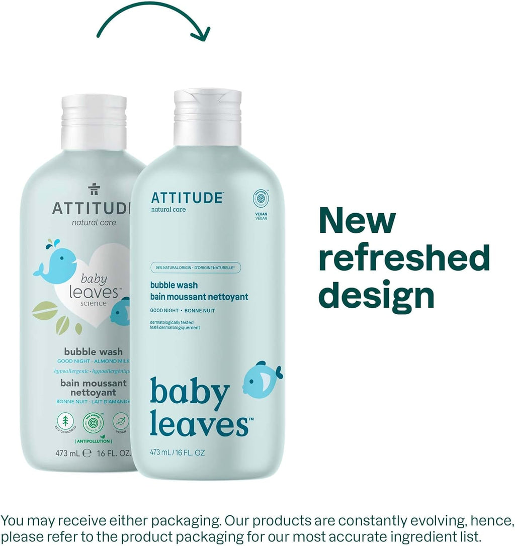 Bubble Bath and Body Wash for Baby, EWG Verified, Dermatologically Tested, Plant- and Mineral-Based Ingredients, Vegan, Good Night, 473 Ml