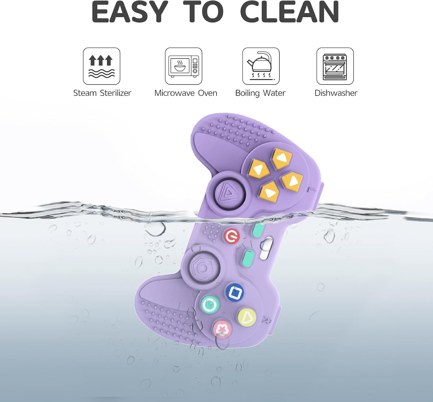 Silicone Teething Toys for Babies 0-6 Months, Teethers for Babies 6-12 Months, Remote Teether for Baby, Sensory Toys for Babies, Baby Chew Toys
