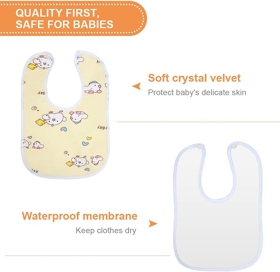 Baby Bandana Dribble Bibs Drool Bibs, 10Pcs Infant Teething Soft and Absorbent with Adjustable Snaps, Bib Set for Unisex Newborn Toddlers Aged 0-36 Months
