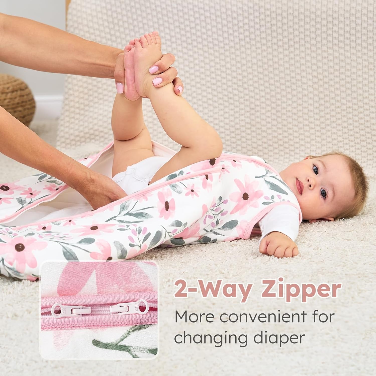 Baby Sleeping Bag 2.5 Tog - 12-18 Months Winter Sleeping Bag Baby 100% Organic Cotton Sleep Sack for Newbron Infant Toddler Quilted Warm Soft