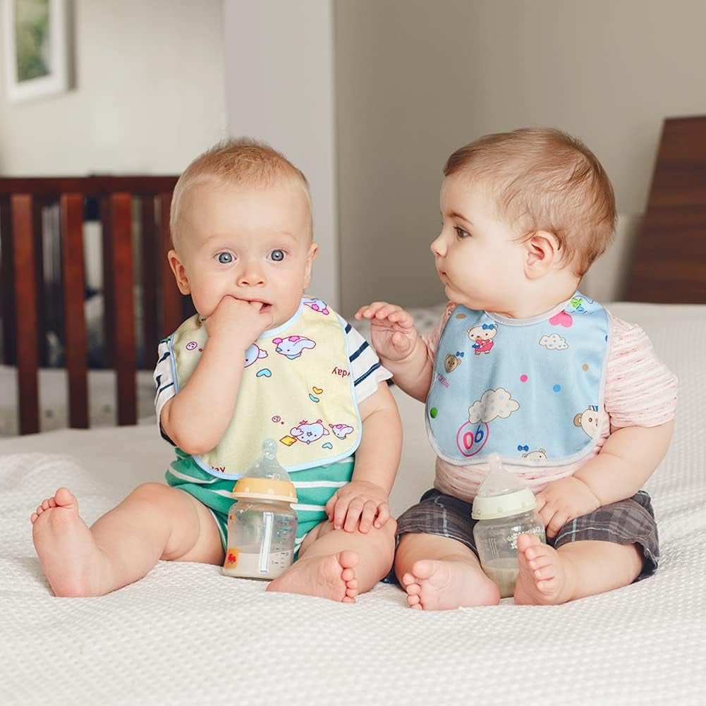 Baby Bandana Dribble Bibs Drool Bibs, 10Pcs Infant Teething Soft and Absorbent with Adjustable Snaps, Bib Set for Unisex Newborn Toddlers Aged 0-36 Months