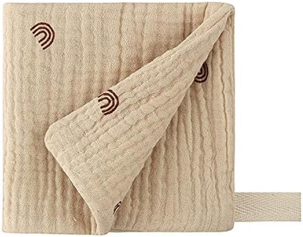 5 Pack Luxury Muslin Squares | Cute Small Baby Burp Cloths (Peach)
