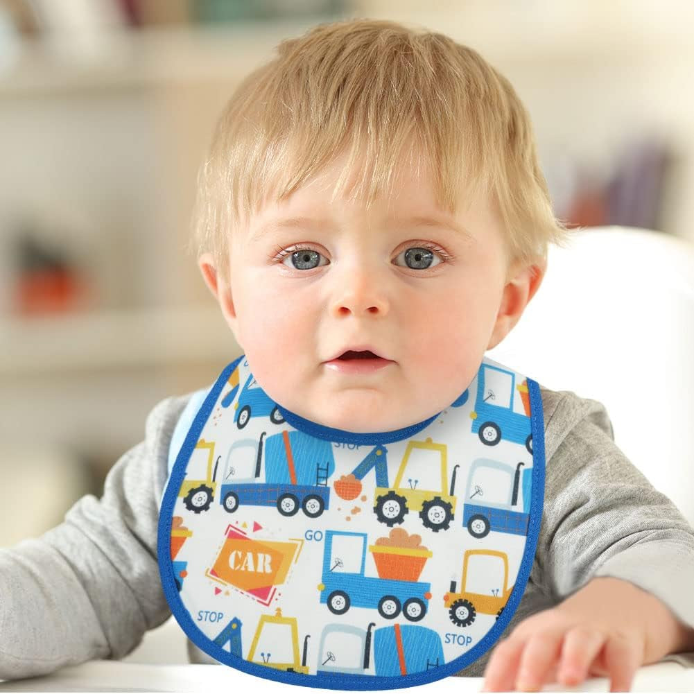 Baby Drool Bibs, 5Pcs Infant Bib, Baby Teething Bib, Soft and Absorbent, Babies Bandana Bib Set for Drooling Eating, Boys and Girls Unisex, Newborn Gift