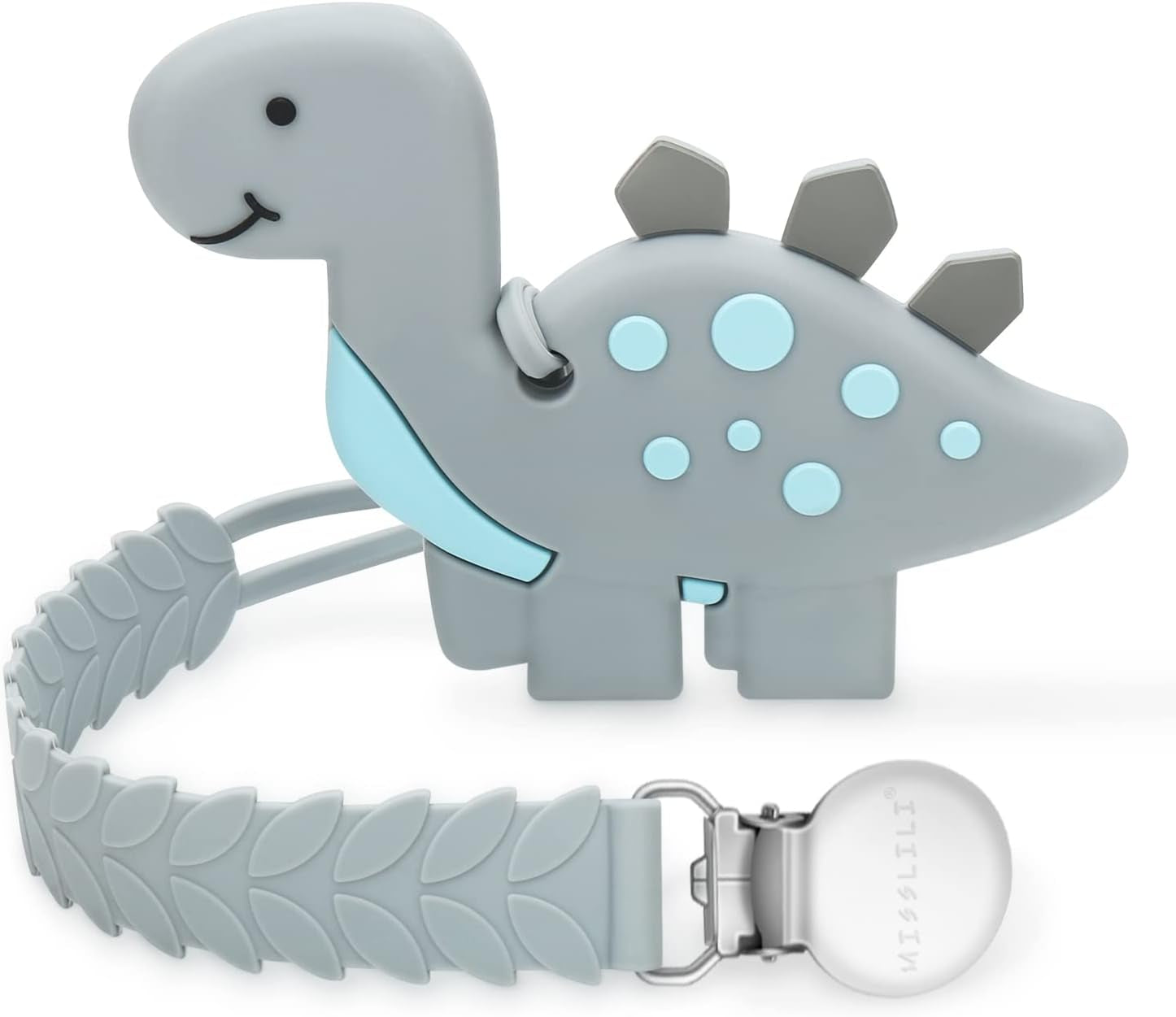 Teething Toys for Baby, Chew Toys for Autistic Children Dinosaur Grey, Baby Toys 3+ Months, Sensory Chew Toys, BPA Free Silicone Teether for Toddler Infant, Toddler Newborn Baby Shower Gifts