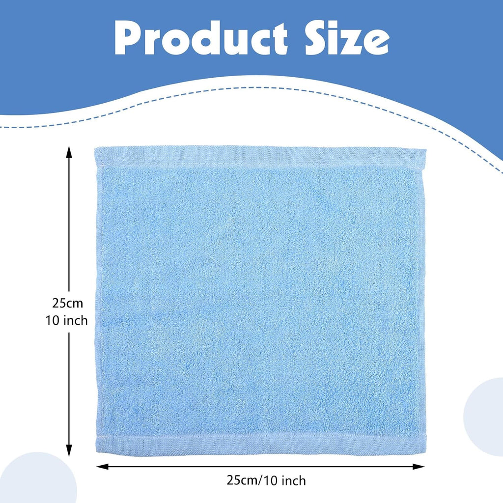 8 Pack Flannel Face Cloth, 10 X 10 Inch Soft Bamboo Face Cloths Towels Reusable Flannels Facial Cleansing Cloths Baby Wash Cloth for Women Kids Adult Spa Sport Beauty Routine (Blue)