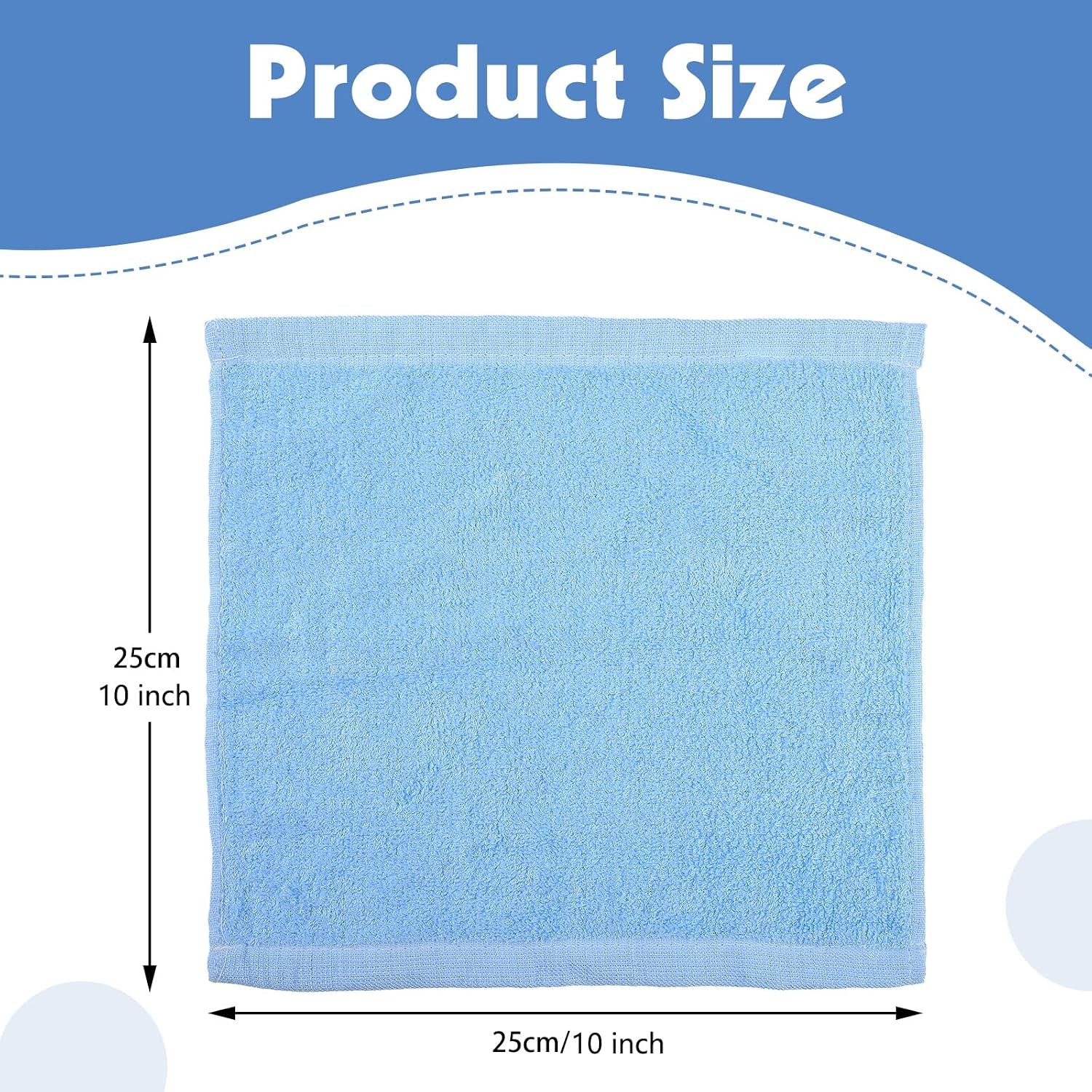 8 Pack Flannel Face Cloth, 10 X 10 Inch Soft Bamboo Face Cloths Towels Reusable Flannels Facial Cleansing Cloths Baby Wash Cloth for Women Kids Adult Spa Sport Beauty Routine (Blue)