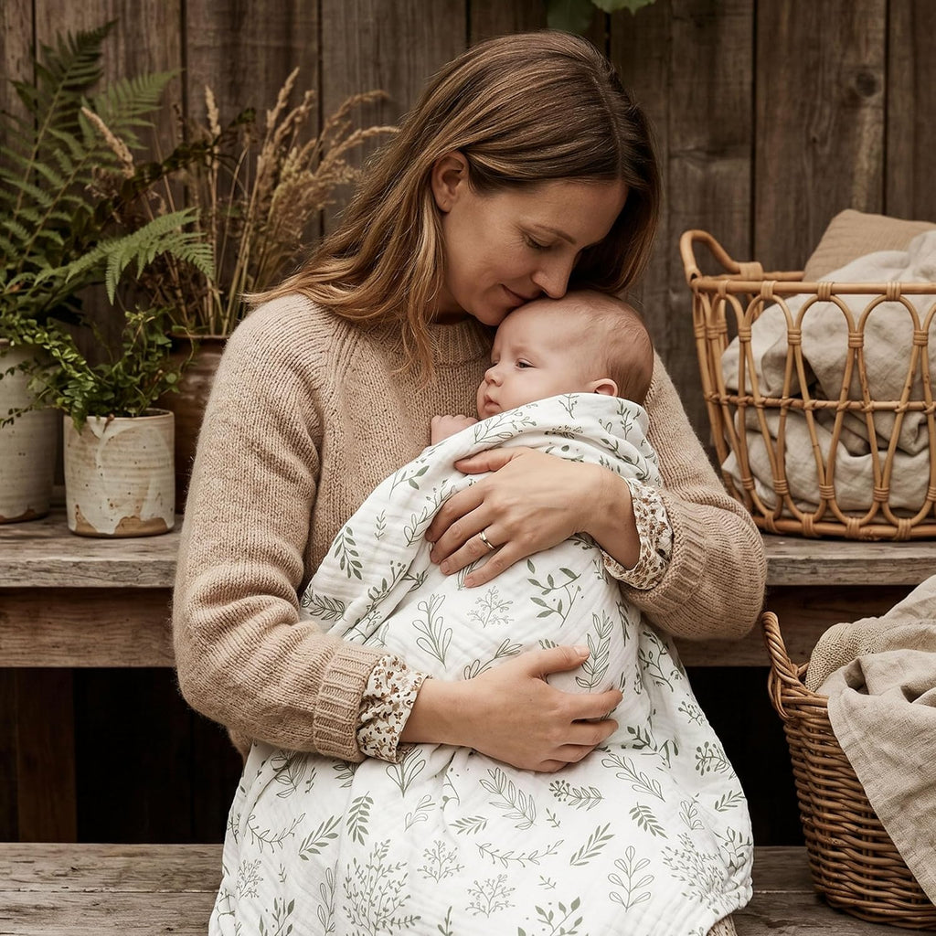 Muslin Cloth Baby Swaddle Cloths for Newborns, Pack of 3 Muslin Blanket, Large 95 X 100Cm Baby Blanket - Baby Swaddle Blanket Burp Cloths, Swaddle Cloth Essential Items for Baby Shower
