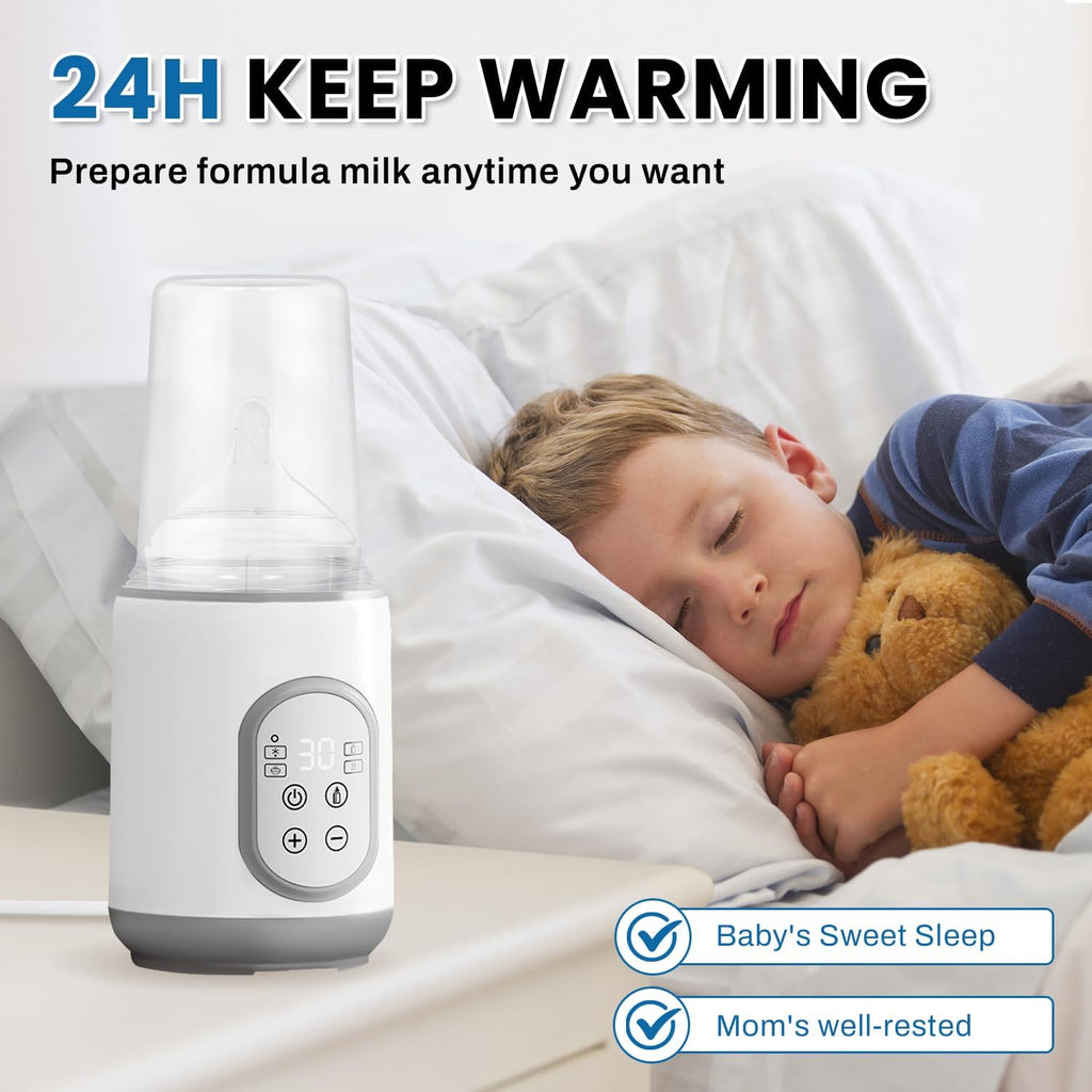 Baby Bottle Warmer,Smart Temperature Control and Automatic Shut-Off,Fast Baby Food Heater&Defrost,Warmer Accurate Temperature Control for Breastmilk or Formula