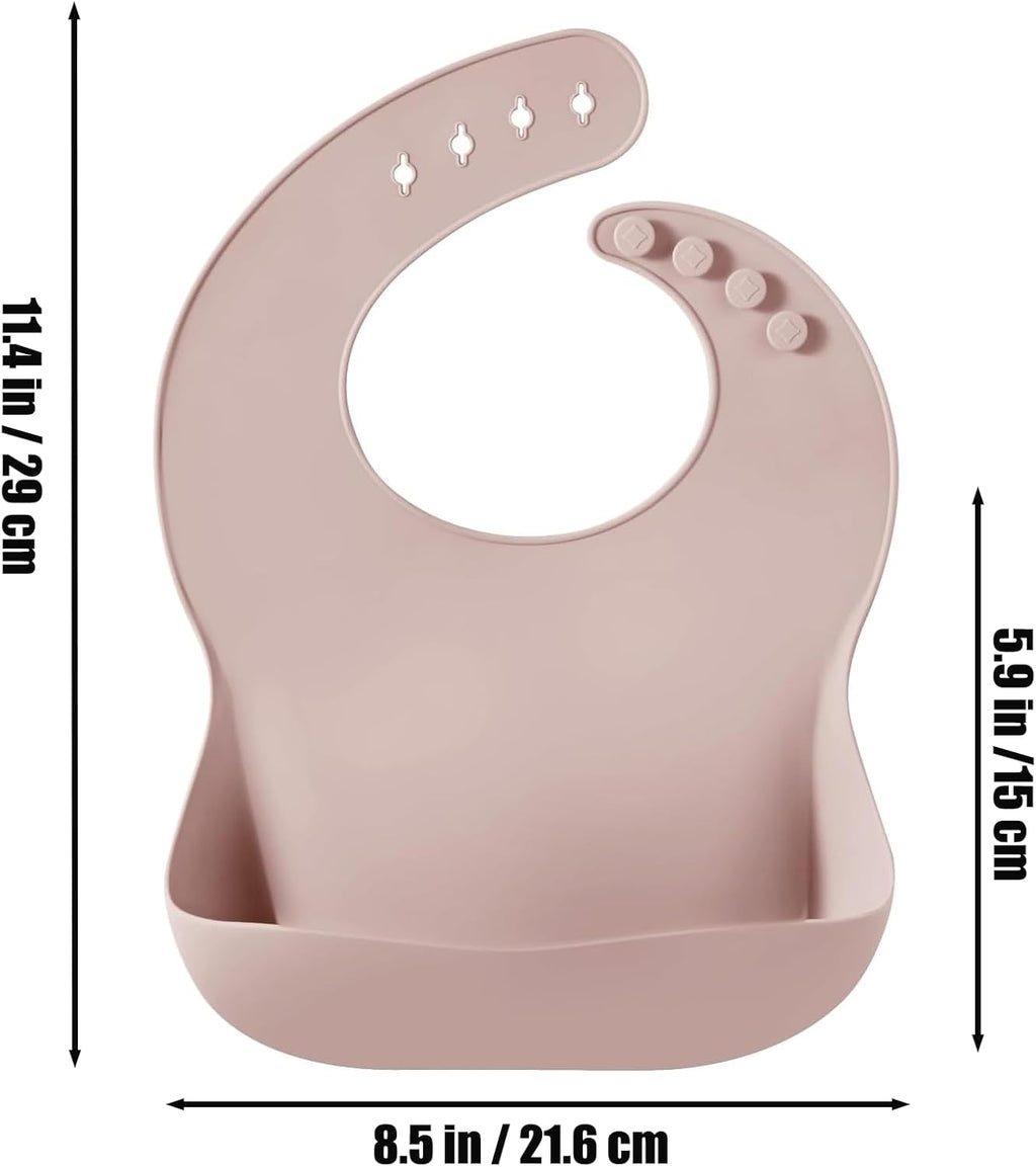 6-In-1 Stainless Steel Baby Feeding Set | Divided Baby Plates with Suction, Toddler Bowl, Sippy Cup with Straw, Baby Bib, Spoon & Fork | Bpa-Free Toddler Weaning Set