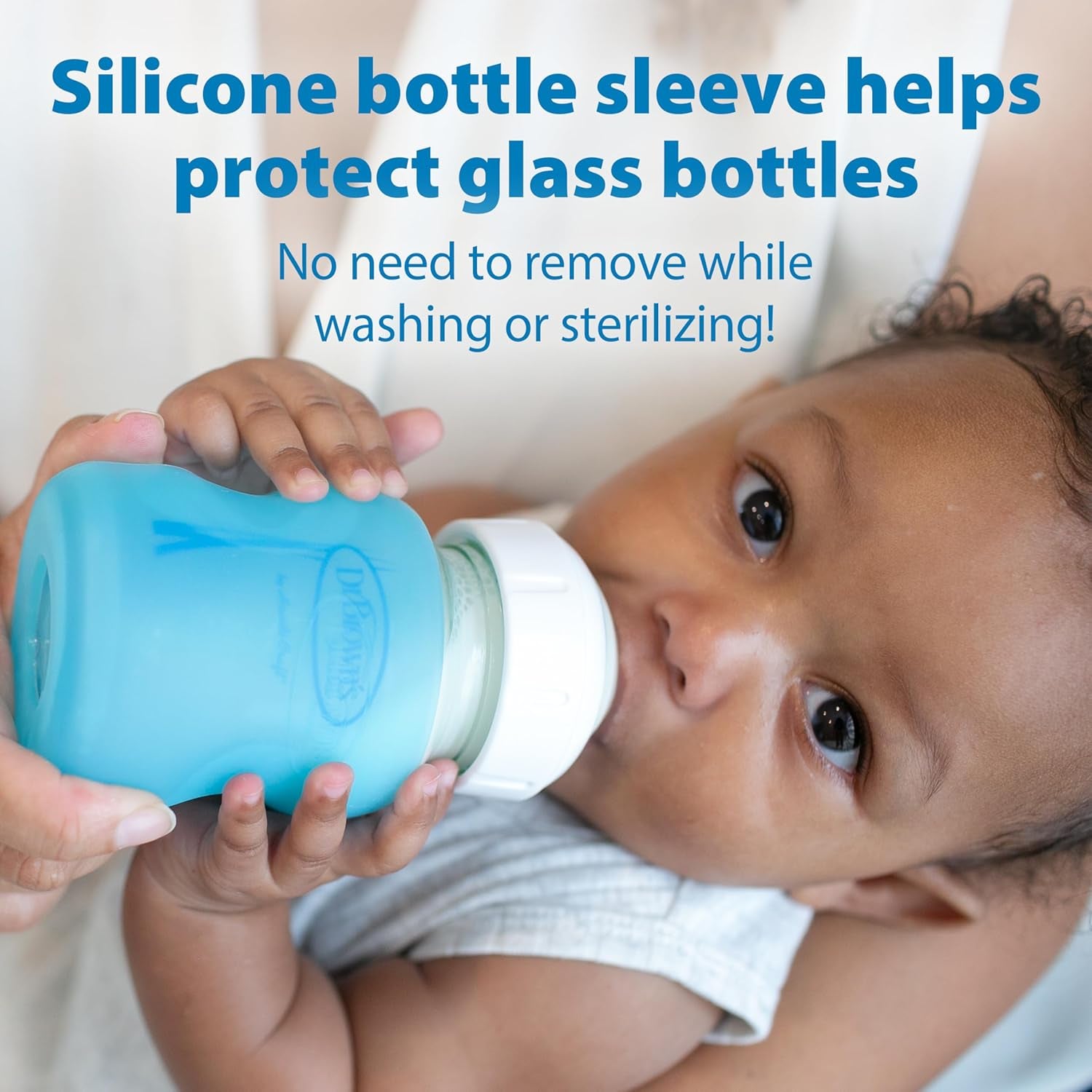 Natural Flow Options+ Anti-Colic Wide Neck Baby Bottles, Glass, Green, 270 Ml
